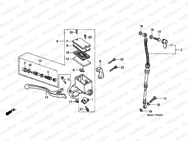F-4 FRONT MASTER CYLINDER (VT1100CS / CT)