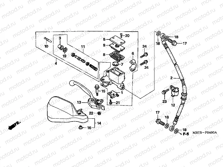 F-4 FRONT MASTER CYLINDER (XL1000V)