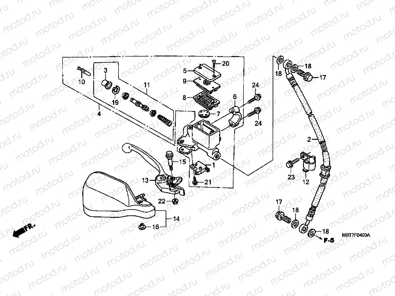 F-4 FRONT MASTER CYLINDER (XL1000V)