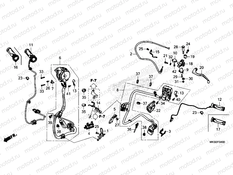 F-4 HANDLE LEVER, SWITCH & CABLE