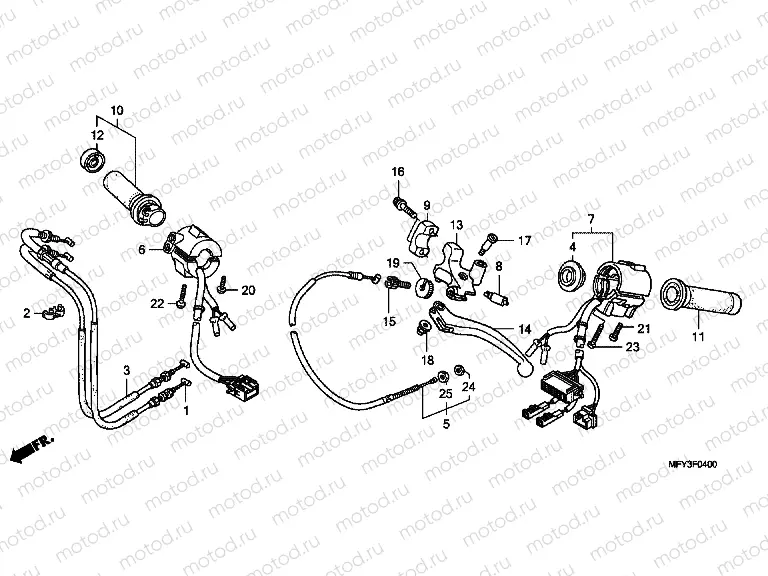F-4 HANDLE LEVER / SWITCH / CABLE