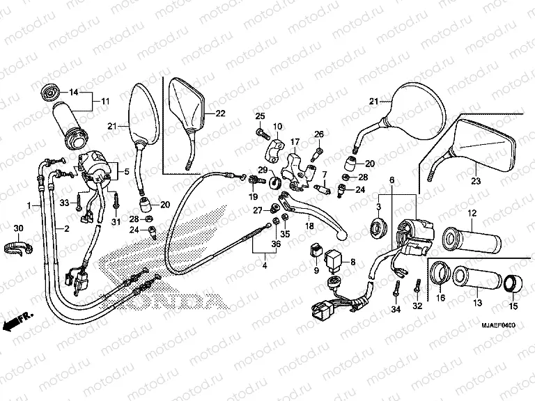 F-4 HANDLE LEVER / SWITCH / CABLE