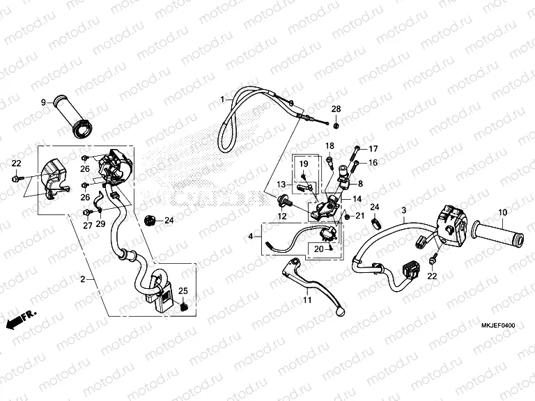 F-4 HANDLE LEVER & SWITCH & CABLE