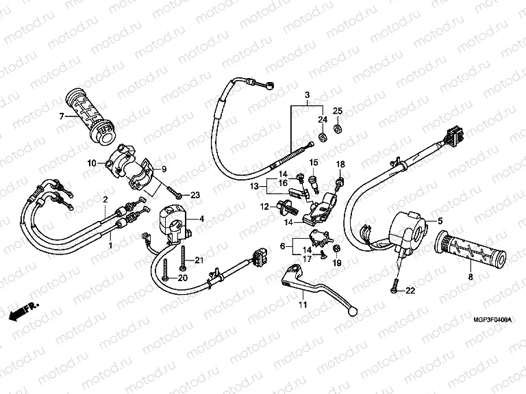 F-4 HANDLE LEVER / SWITCH / CABLE
