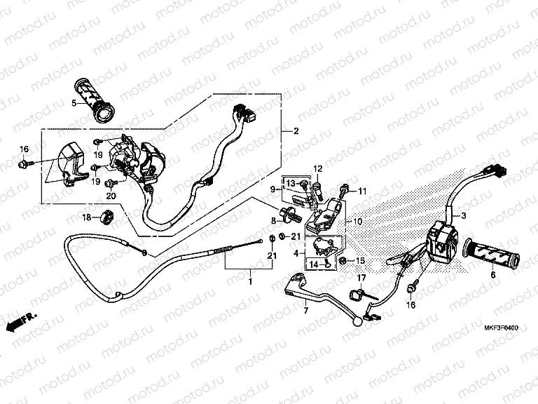 F-4 HANDLE LEVER / SWITCH / CABLE