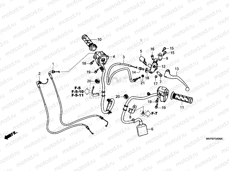 F-4 HANDLE LEVER & SWITCH & CABLE