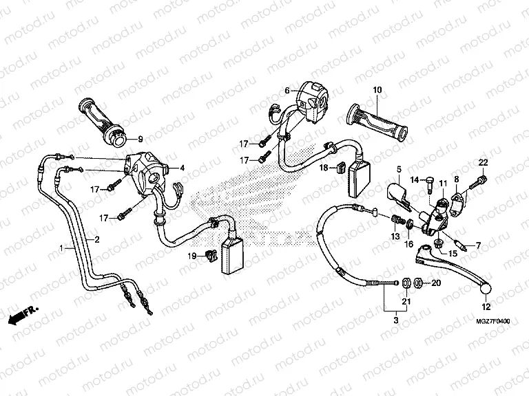 F-4 HANDLE LEVER / SWITCH / CABLE