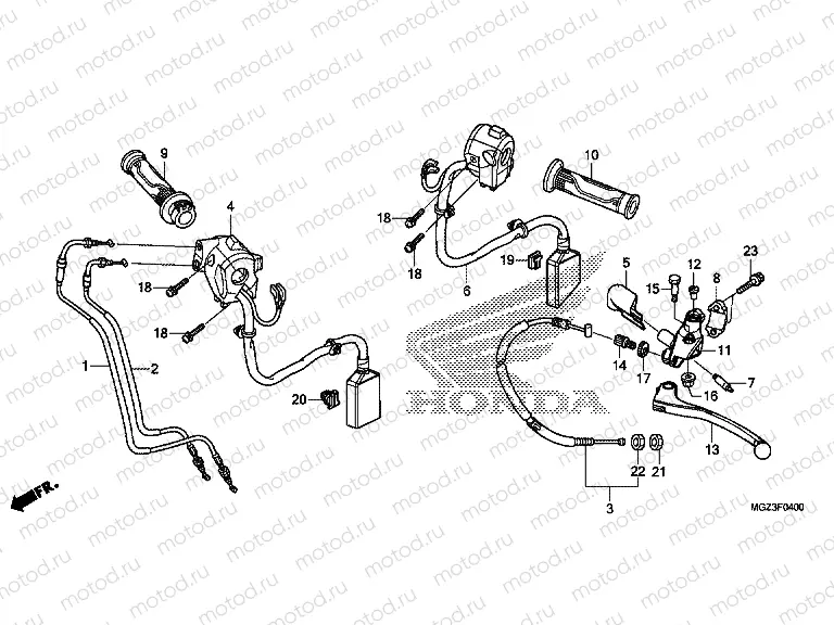 F-4 HANDLE LEVER / SWITCH / CABLE