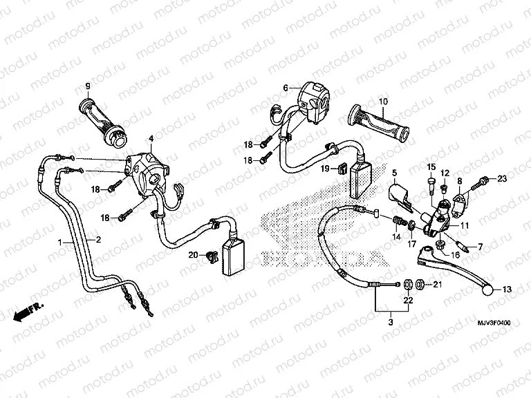 F-4 HANDLE LEVER / SWITCH / CABLE