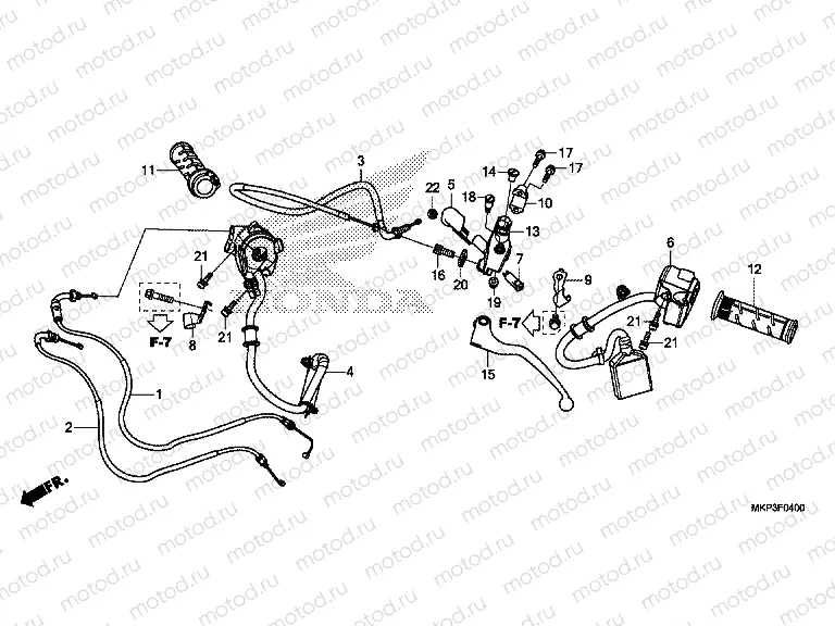 F-4 HANDLE LEVER & SWITCH & CABLE