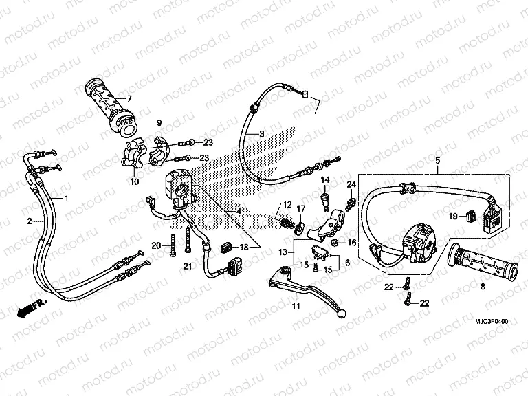 F-4 HANDLE LEVER / SWITCH / CABLE