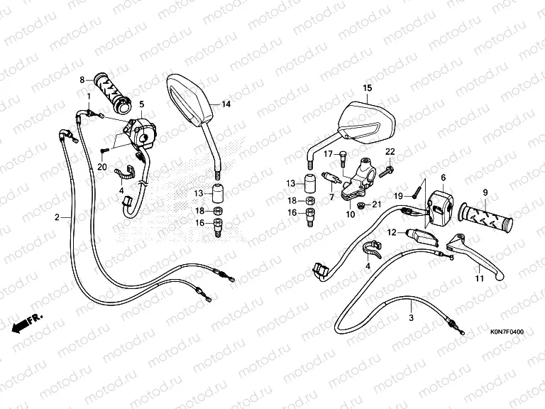 F-4 HANDLE LEVER & SWITCH & CABLE
