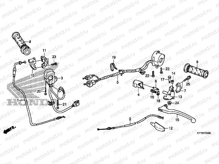 F-4 HANDLE LEVER / SWITCH / CABLE