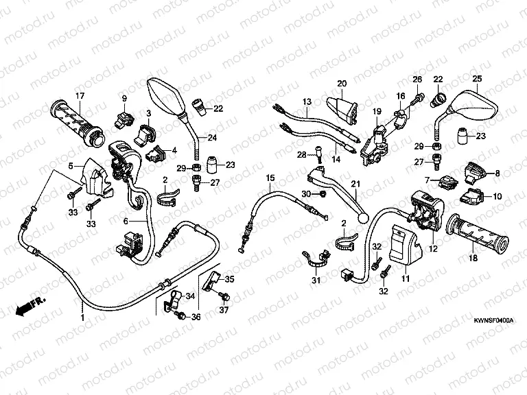 F-4 HANDLE LEVER / SWITCH / CABLE