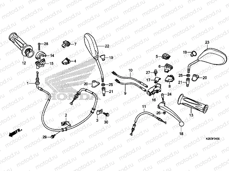 F-4 HANDLE LEVER / SWITCH / CABLE