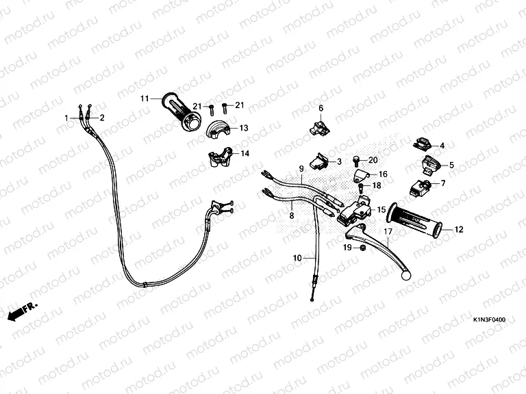 F-4 HANDLE LEVER, SWITCH & CABLE