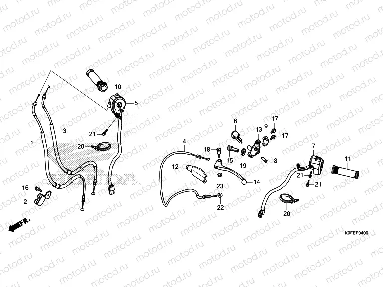 F-4 HANDLE LEVER & SWITCH & CABLE