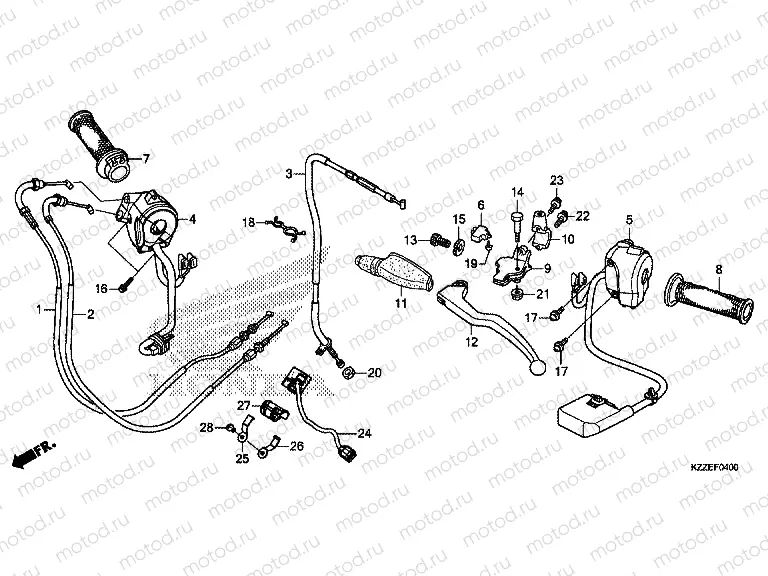 F-4 HANDLE LEVER / SWITCH / CABLE