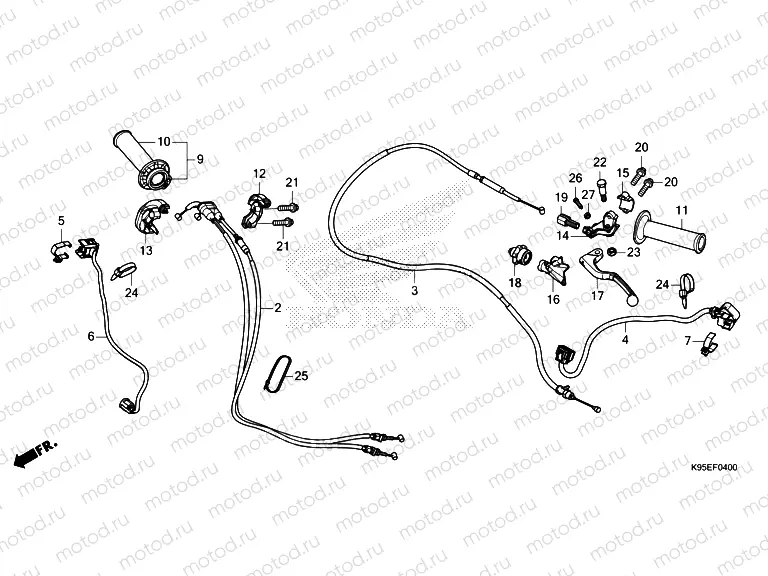 F-4 HANDLE LEVER & SWITCH & CABLE