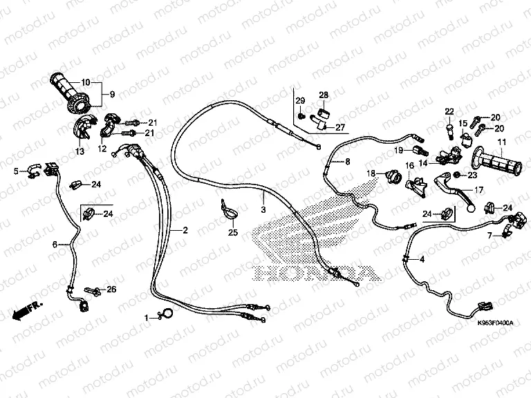 F-4 HANDLE LEVER, SWITCH & CABLE