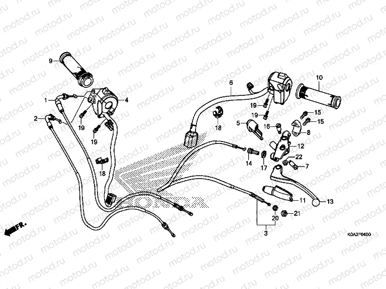 F-4 HANDLE LEVER & SWITCH & CABLE