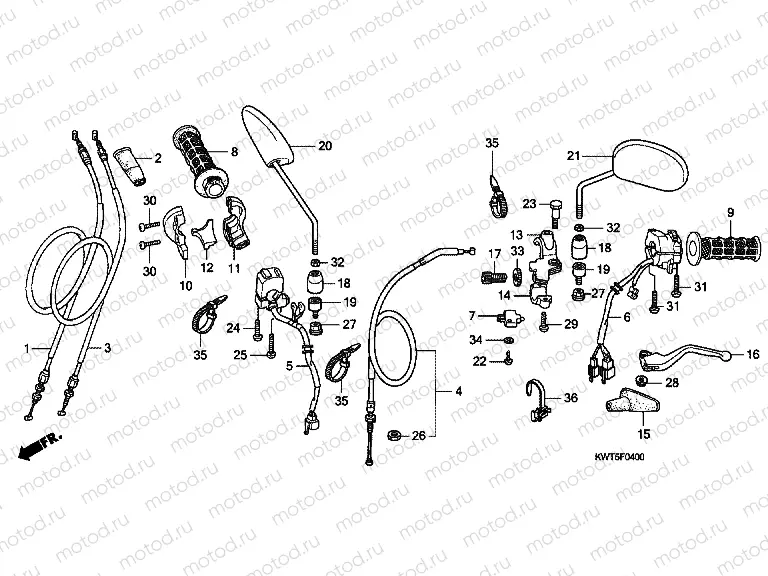 F-4 HANDLE LEVER / SWITCH / CABLE