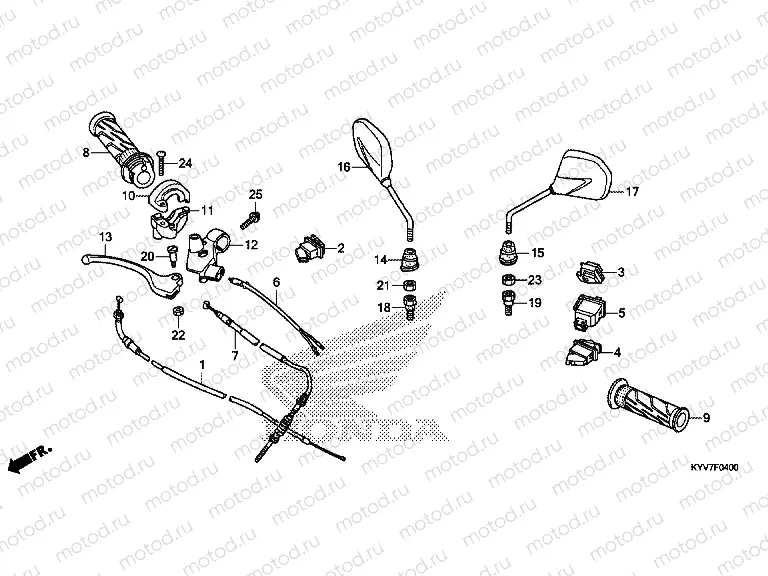 F-4 HANDLE LEVER / SWITCH / CABLE
