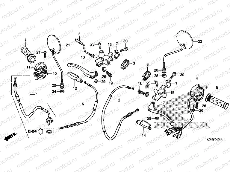 F-4 HANDLE LEVER / SWITCH / CABLE