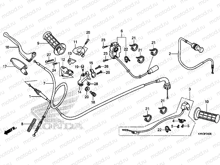 F-4 HANDLE LEVER / SWITCH / CABLE