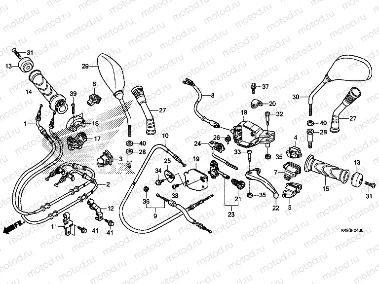 F-4 HANDLE LEVER / SWITCH / CABLE
