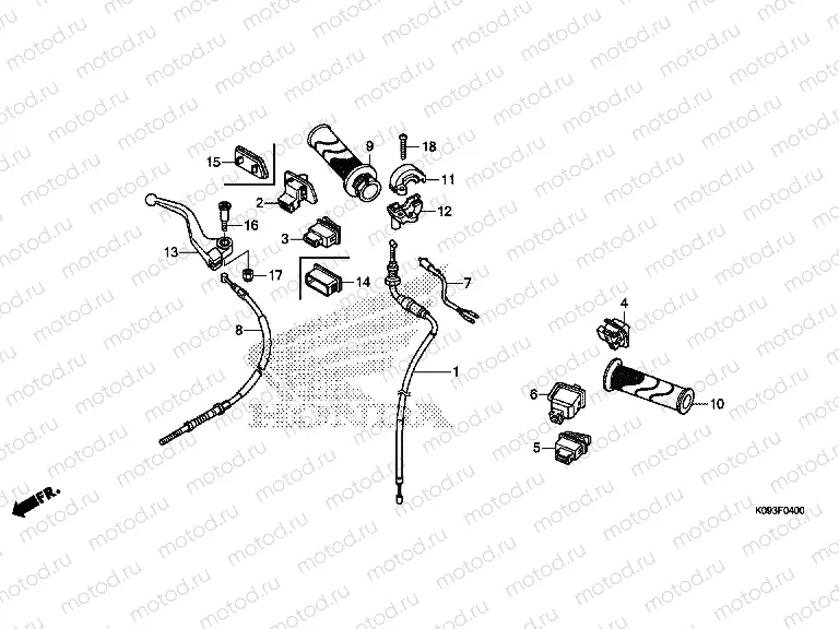 F-4 HANDLE LEVER / SWITCH / CABLE