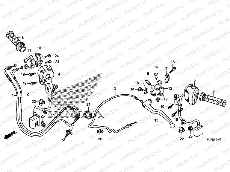 F-4 HANDLE LEVER / SWITCH / CABLE (CTX700N / NA)