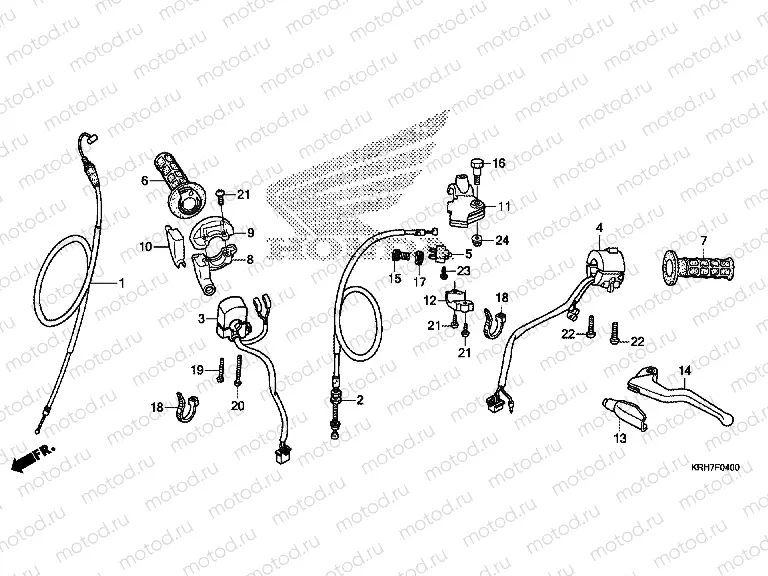 F-4 HANDLE LEVER / SWITCH / CABLE (DISC BRAKE)