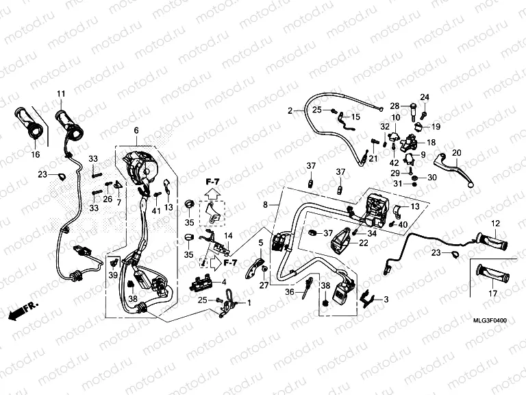 F-4 HANDLE LEVER & SWITCH & CABLE  MT