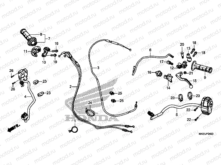 F-4 HANDLE LEVER/SWITCH/CABLE