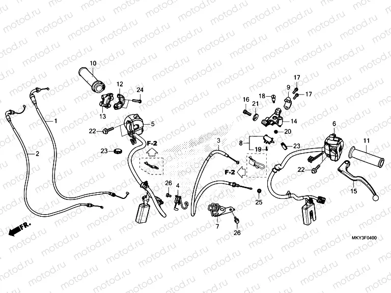 F-4 HANDLE LEVER/SWITCH/CABLE