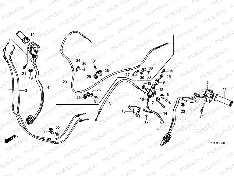 F-4 HANDLE LEVER/SWITCH/CABLE