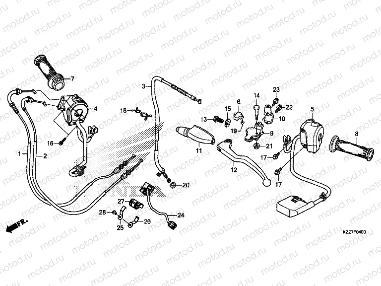 F-4 HANDLE LEVER/SWITCH/CABLE