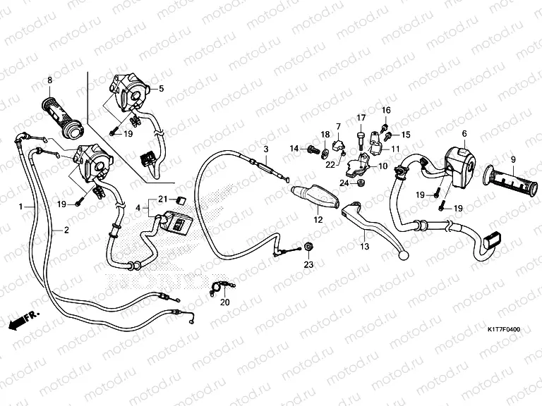 F-4 HANDLE LEVER/SWITCH/CABLE