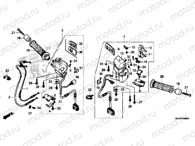 F-4 HANDLE SWITCH (GL1800B-2GS / E / ED / F / RU)