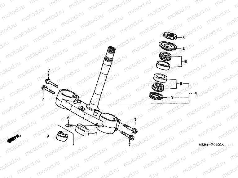 F-4 STEERING WHEEL (CRF450R2,3,4,5,6,7)