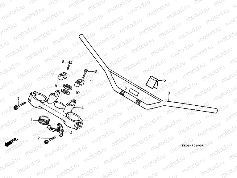 F-4 STEERING WHEEL PIPE / UPPER BRIDGE (1)