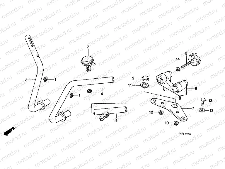 F-4 STEERING WHEEL PIPE / UPPER BRIDGE (1)