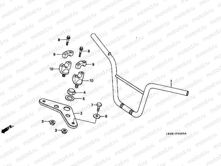 F-4 STEERING WHEEL PIPE / UPPER BRIDGE (1)