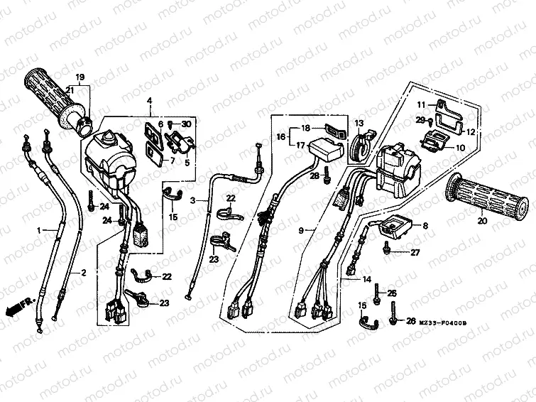 F-4 SWITCH / CABLE (GL1500AP / AR / AS / AT)