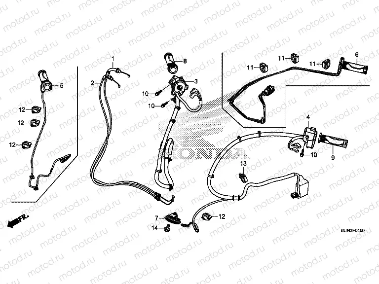 F-4 SWITCH / CABLE / HORN