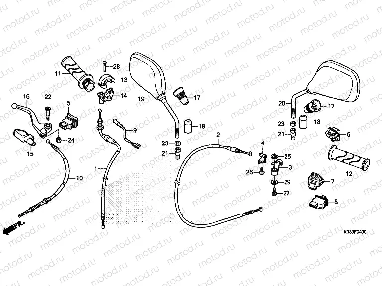 F-4 SWITCH / CABLE / MIRROR