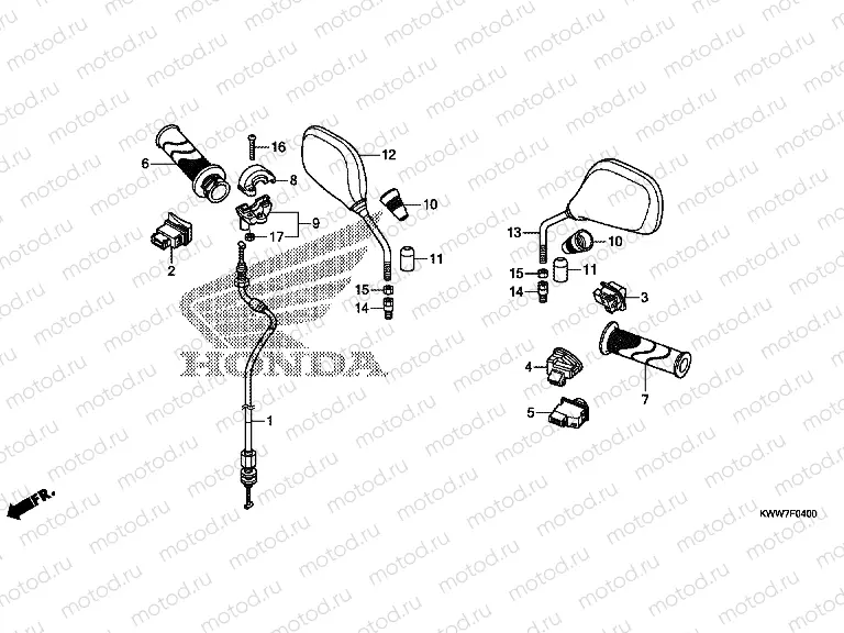 F-4 SWITCH / CABLE / MIRROR