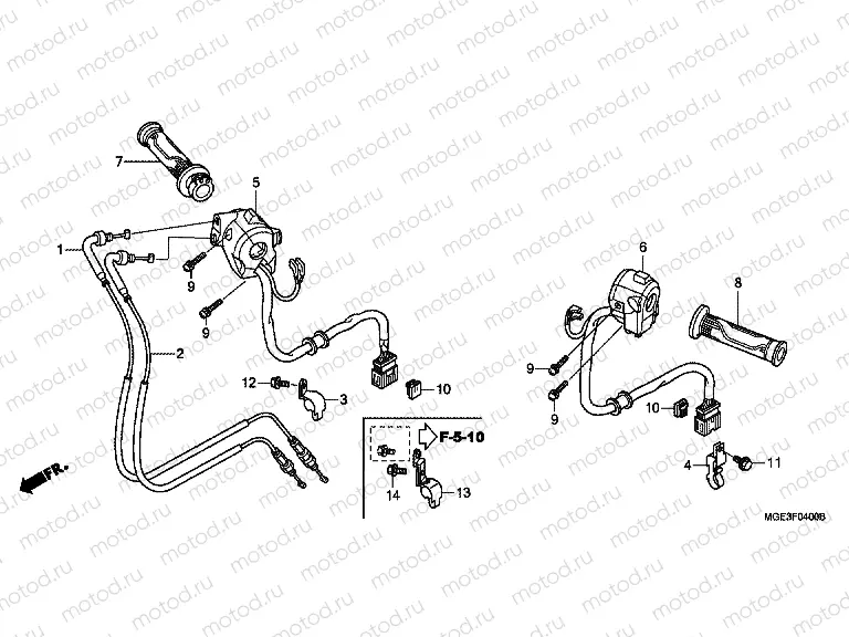 F-4 SWITCH / CABLE (VFR1200F)