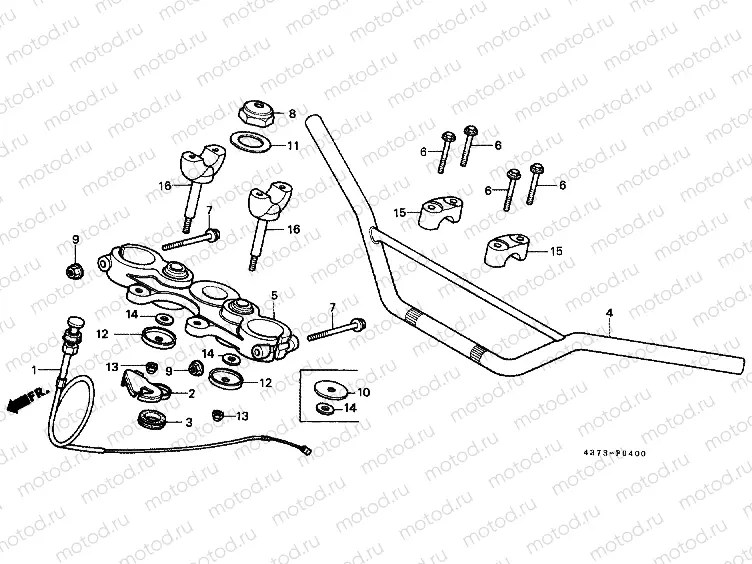 F-4 TIE ROD TUBE (EXCLUDING XL125SA, B, C-CM)